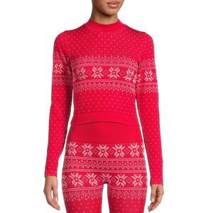 Avia Fairisle Athleisure Crop Top Light Sweater Sz 2XL NEW